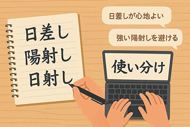日差し・陽射し・日射しの使い分け方