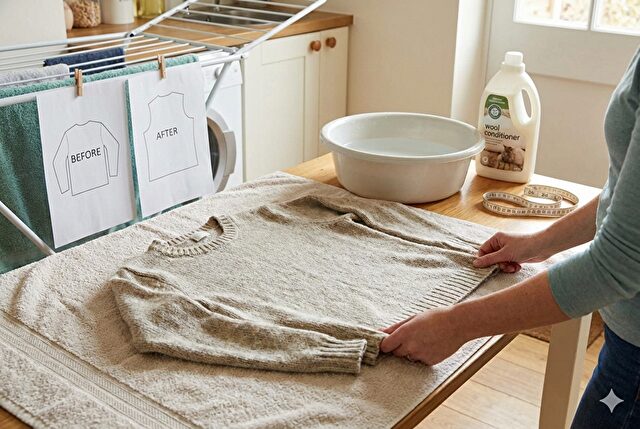 【実践】自宅で縮んだセーターを元に戻す方法